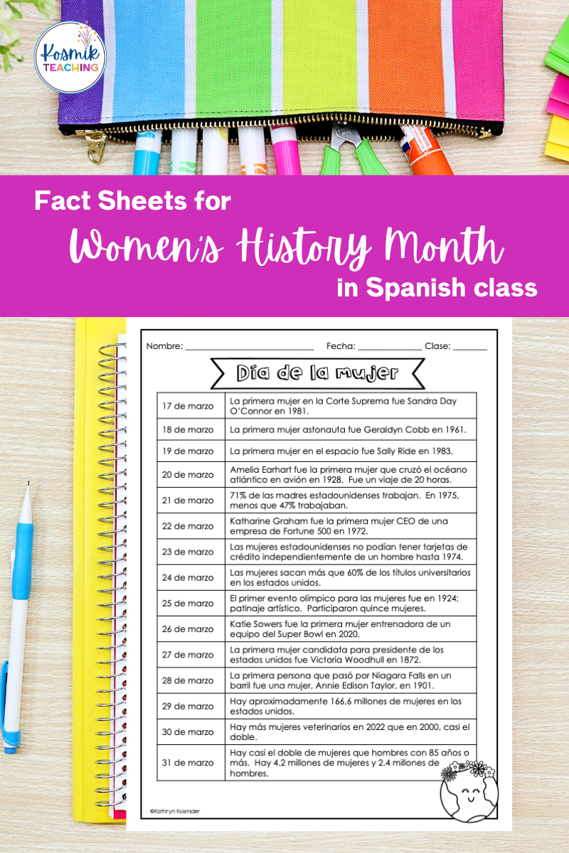 Fact Sheets for Women's History Month